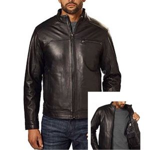 Boston Harbour Mens Leather Jacket Size M - New Zealand Lamb